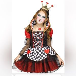 QUEEN OF HEARTS ♥️ Spirit Halloween Costume CHILD SIZE Medium (8-10) DRESS ONLY